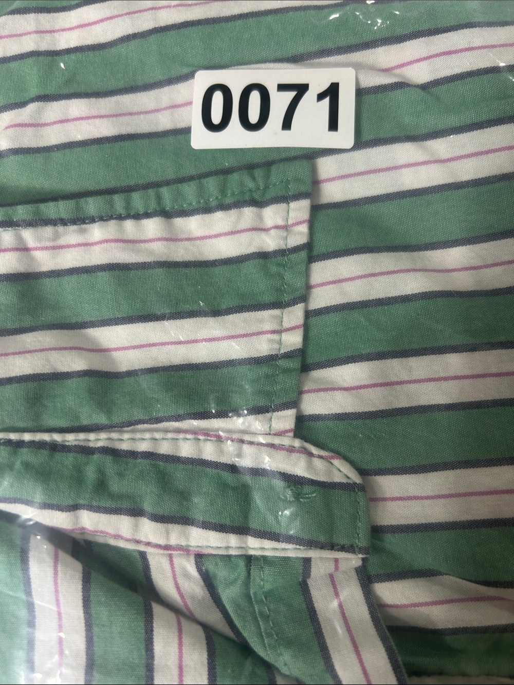 Cotton On Women’s Size Large Green White Striped Button Up Shirt Casual - Picture 4 of 4